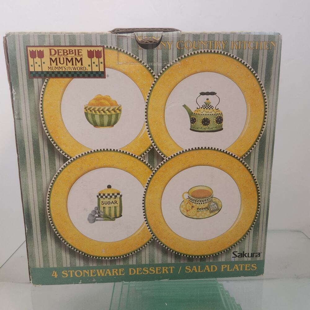 Vintage Sakura Debbi Mumm Sunny Kitchen plates NIB